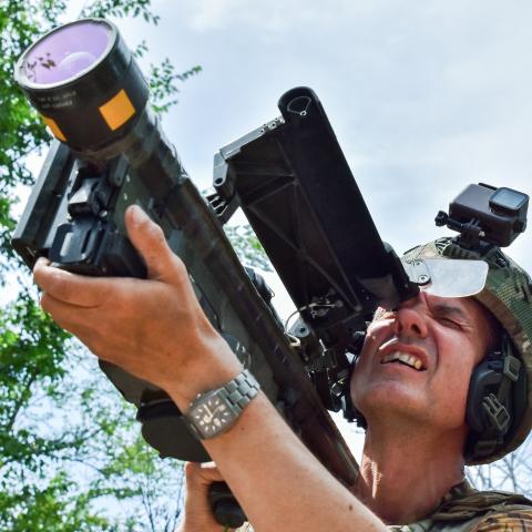 A Ukrainian serviceman searches for a target with a US Stinger air defence missile launcher on the front line in Zaporizhzhia region. The U.S. Department of Defense has announced a new military aid package for Ukraine. This Presidential Drawdown Authority package has an estimated value of $225 million. The latest defense package will provide Ukraine with additional capabilities to meet its most urgent battlefield needs, such as air defense interceptors; artillery systems and munitions; armored vehicles; and