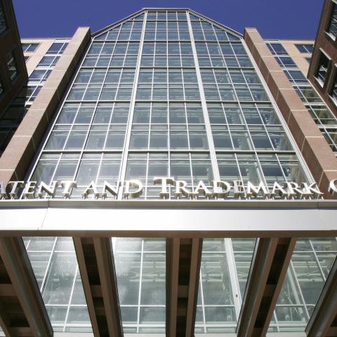 The US Patent and Trademark Office is shown on March 14, 2006, in Alexandria, Virginia. (Paul J. Richards/AFP via Getty Images)