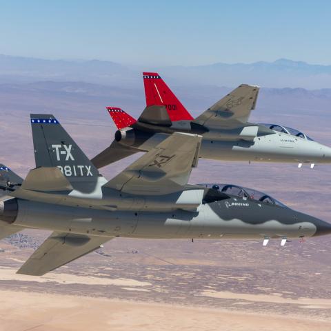 An additional T-7A Red Hawk and BTX-1 prototype aircraft arrived at Edwards AFB on August 21, 2024, to enhance the overall T-7A flight test program. 416th FLTS Commander Lt Col. Charles Brantigan and T-7A Integrated Test Force Director Lt Col. Jonathan Aronoff accompanied Boeing test pilots in ferrying the aircraft from the manufacturing site in St. Louis, Missouri.