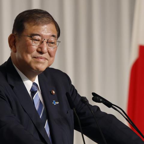 The newly elected leader and sitting chairperson of the Liberal Democratic Party (LDP), Shigeru Ishiba, speaks at a press conference following his election on September 27, 2024, in Tokyo, Japan. (Photo by Kim Kyung-Hoon - Pool/Getty Images)