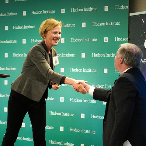 Congressman Doug Lamborn (R-CO) and Major General Heather Pringle, USAF (Ret.), discussed American hypersonic missile development with Hudson’s Rebeccah Heinrichs.