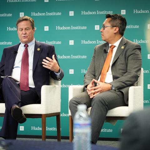 At a Hudson event, Congressmen Donald Norcross (D-NJ) and Vince Fong (R-CA) explained the importance of bipartisan consensus on defense procurement programs.