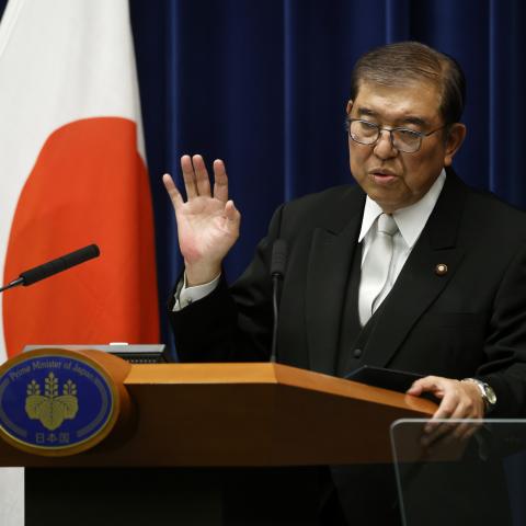 Japanese Prime Minister Shigeru Ishiba speaks during a news conference on November 11, 2024, in Tokyo, Japan. (Kiyoshi Ota via Getty Images)