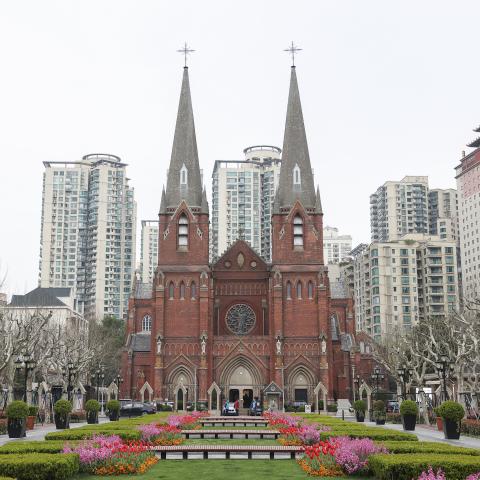 St. Ignatius Cathedral on March 19, 2023, in Shanghai. (Zhe Ji via Getty Images)