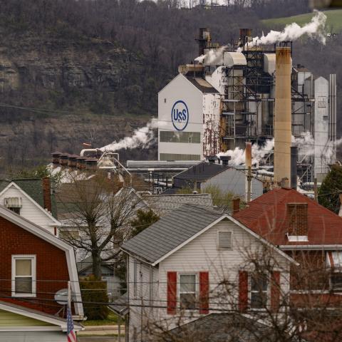 The exterior of the US Steel Clairton Coke Plant on March 20, 2024, in Clairton, Pennsylvania. (Jeff Swensen via Getty Images)