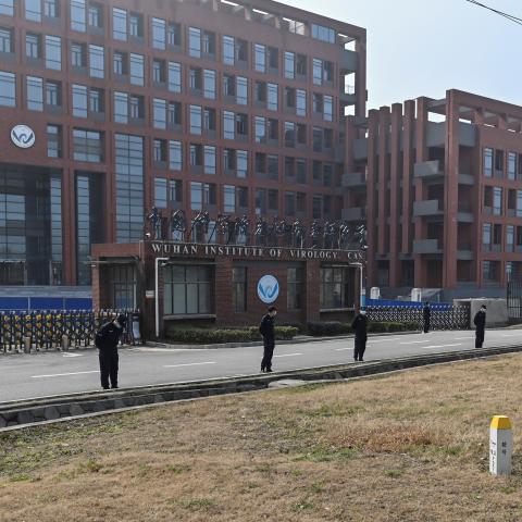 The Wuhan Institute of Virology in Wuhan, China, on February 3, 2021. (Photo by HECTOR RETAMAL/AFP via Getty Images)
