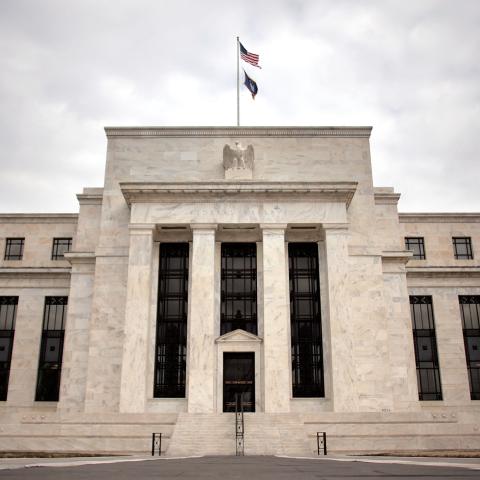 The Federal Reserve building on January 22, 2008, in Washington, DC. (Chip Somodevilla via Getty Images)