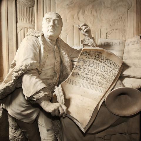 A statue of composer George Frideric Handel on April 8, 2009, in London. (Peter Macdiarmid via Getty Images)