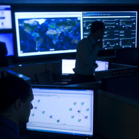 Internet is monitored for potential threats, bugs, and viruses on May 4, 2010, in Columbia, MD. (Jeffrey MacMillan via Getty Images)