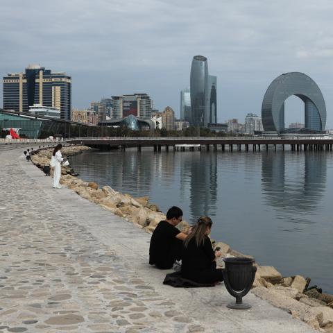 A view of Baku, Azerbaijan, on September 17, 2024. (Jakub Porzycki/NurPhoto via Getty Images)