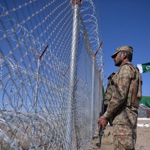 A Pakistani soldier in the South Waziristan District on October 18, 2017. (Getty Images)