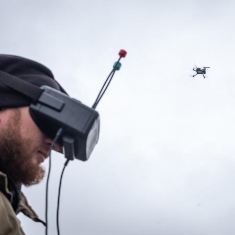 Ukrainian soldiers receive training in trench digging, medical care, and drone operations in Kurakhove, Ukraine, on January 16, 2025. (Wolfgang Schwan via Getty Images)