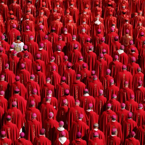 Cardinals attend the funeral of Pope Francis in St. Peter’s Square on April 26, 2025, in Vatican City. (Dan Kitwood/Getty Images)