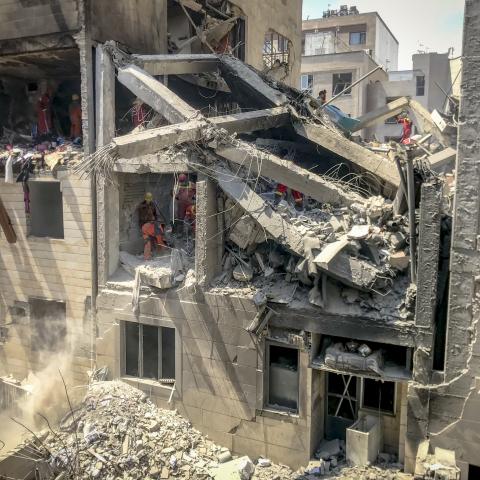 Damage after Israeli air strikes in Tehran, Iran, on June 13, 2025. (Saba Middle East Images via AFP)