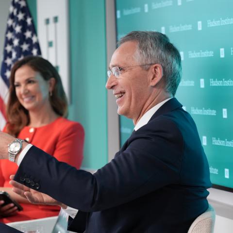 Rebeccah Heinrichs hosted Jens Stoltenberg, former secretary general of NATO, to examine the importance of economic security and alliance cohesion.