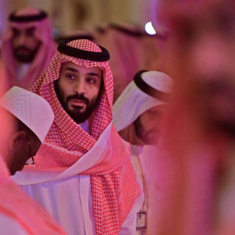 Saudi Crown Prince Mohammed bin Salman arrives at the Future Investment Initiative FII conference in the Saudi capital Riyadh on October 24, 2018. (Giuseppe Cacace via Getty Images)