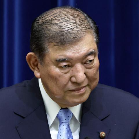 Japan's Prime Minister Shigeru Ishiba addresses a press conference at the prime minister's official residence in Tokyo on June 23, 2025. (Kiyoshi Ota via Getty Images)