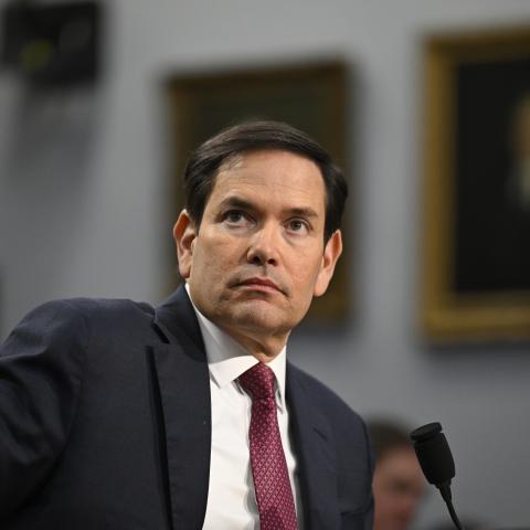 Secretary of State Marco Rubio testifies before the House Committee on Appropriations Subcommittee on National Security, Department of State, and Related Programs at the Rayburn House Office Building on May 21, 2025, in Washington, DC. (John McDonnell via Getty Images)