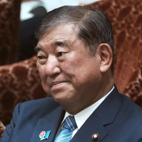 Japan's Prime Minister Shigeru Ishiba attends a budget committee session on the US tariff issue in the House of Representatives at the Parliament in Tokyo on August 4, 2025. (Kazuhiro Nogi via Getty Images)
