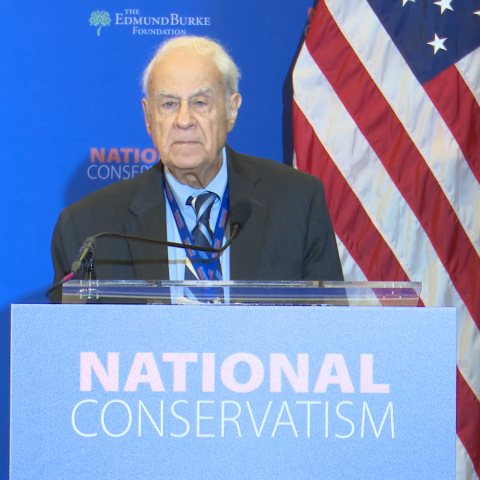 John Fonte appears at the National Conservative Conference to deliver a speech on immigration and democratic sovereignty. 