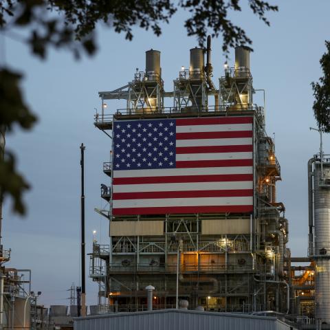 The Marathon Los Angeles Refinery is seen on February 16, 2025, in Carson, California. (Getty Images)