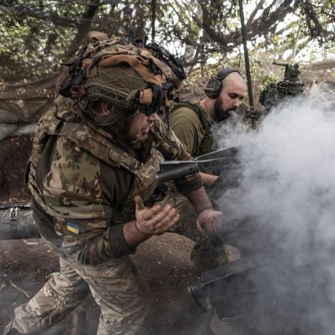 A Ukrainian soldier loads an artillery shell near Pokrovsk, Ukraine, on September 9, 2025. (Getty Images)