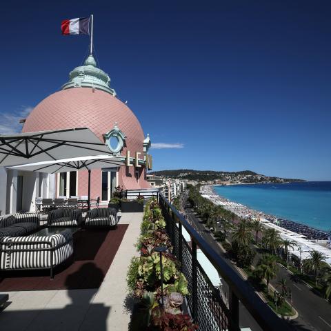 A penthouse suite at a hotel in Nice, France, is seen on July 29, 2025. (Getty Images)