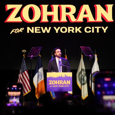 Zohran Mamdani delivers remarks at his election night watch party on November 4, 2025, in New York City. (Getty Images)