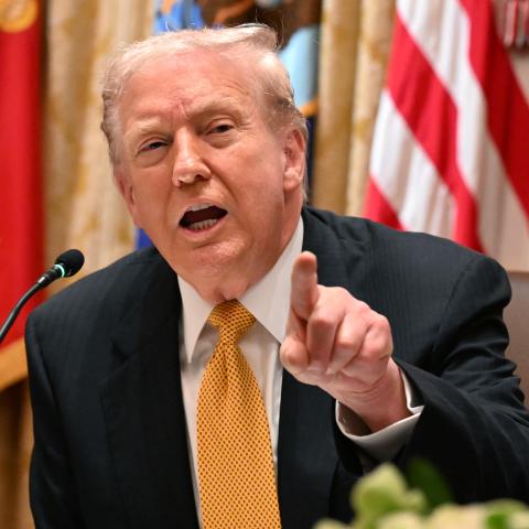 President Donald Trump in the Cabinet Room of the White House on November 7, 2025, in Washington, DC. (Getty Images)