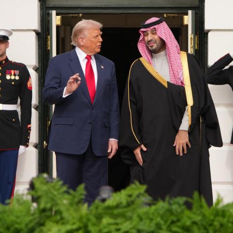 President Donald Trump meets with Crown Prince and Prime Minister Mohammed bin Salman of Saudi Arabia on November 18, 2025, in Washington, DC. (Getty Images)