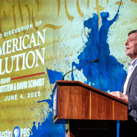 On June 4, 2025, Austin PBS and the LBJ Presidential Library held a discussion of filmmakers Ken Burns and Sarah Botstein’s documentary series, THE AMERICAN REVOLUTION