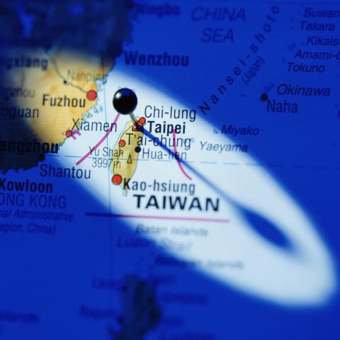 TaIPEI, TAIWAN PIN POINT LOCATION - stock photo