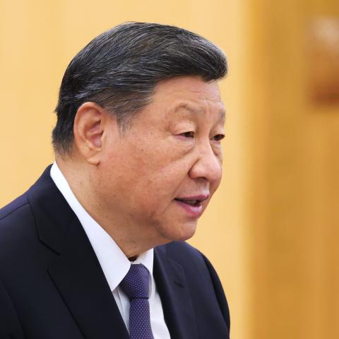 China's President Xi Jinping speaks during a meeting at the Great Hall of the People on November 25, 2025, in Beijing, China. (Getty Images) Share to Twitter