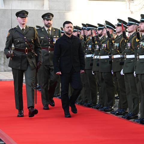 Ukrainian President Volodymyr Zelenskyy on December 2, 2025, in Dublin, Ireland. (Getty Images)