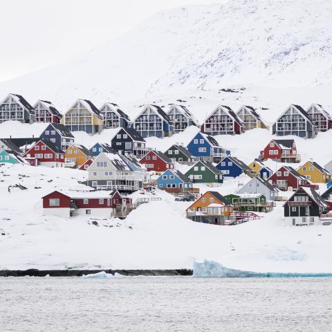 Multi-coloured traditional Greenlandic homes on March 29, 2025, in Nuuk, Greenland. (Getty Images)