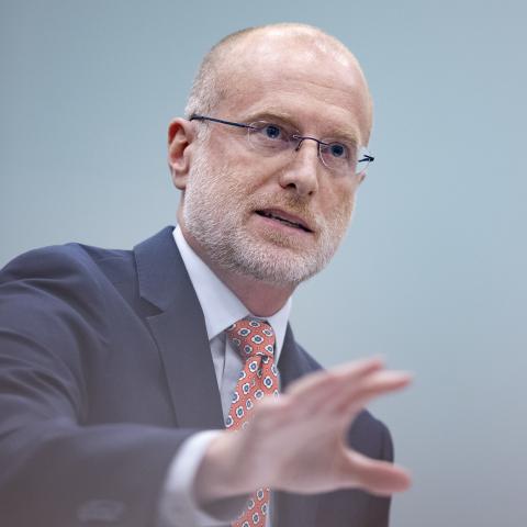 Brendan Carr, Chairman of the Federal Communications Commission, testifies before the House Committee on Appropriations on Capitol Hill on May 21, 2025, in Washington,DC. (Getty Images) Share to Twitter