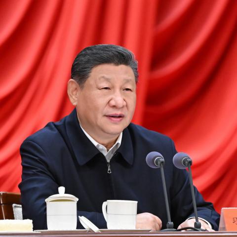 Chinese President Xi Jinping addresses the opening of a study session at the Party School of the CPC Central Committee National Academy of Governance on January 20, 2026. (Getty Images) Share to Twitter