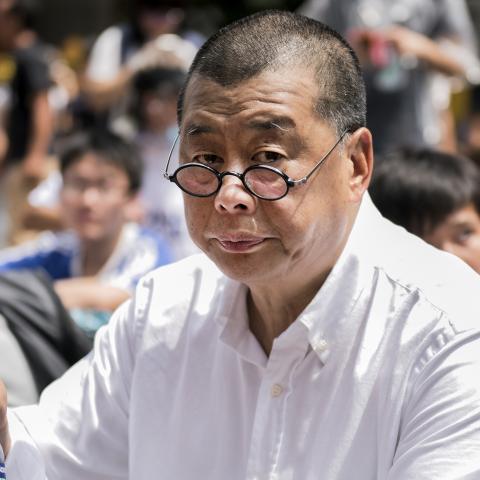 Jimmy Lai attends a rally in Hong Kong on September 28, 2014. (Getty Images)
