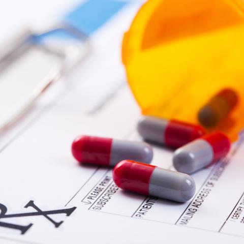Bottle of prescription drugs laying on RX prescription (Getty Stock Photo) Share to Twitter