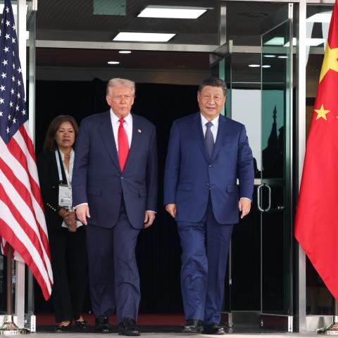 Chinese President Xi Jinping meets with U.S. President Donald Trump in Busan, South Korea, Oct. 30, 2025.