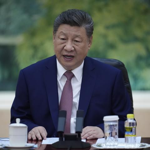 hinese President Xi Jinping speaks during a meeting with Russian Foreign Minister Sergey Lavrov (not pictured) at the Great Hall of the People on April 15, 2026 in Beijing, China. Lavrov is on a two-day visit in China to discuss the current war situation in both Ukraine and in the Middle East, alongside bilateral relations. (Photo by Iori Sagisawa - Pool/Getty Images)