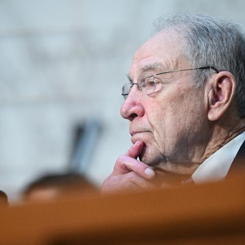 Senator Chuck Grassley listens during a Senate Judiciary Committee hearing on Capitol Hill in Washington, DC, on February 3, 2026. (Getty Images)