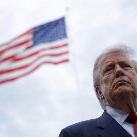 US President Donald Trump speaks to members of the media on the South Lawn of the White House on May 8, 2026, in Washington, DC. (Getty Images)