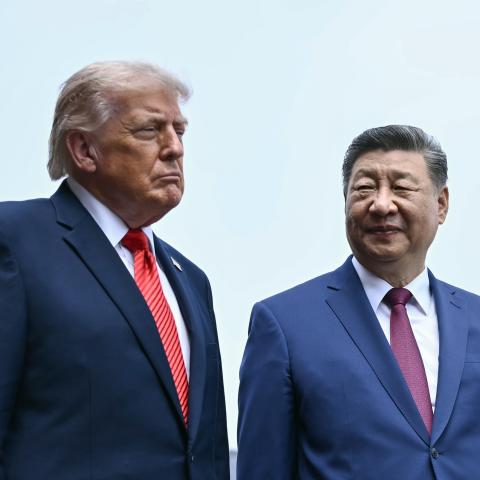 Caption President Donald Trump and Xi Jinping visit the Temple of Heaven on May 14, 2026, in Beijing, China. (Getty Images)