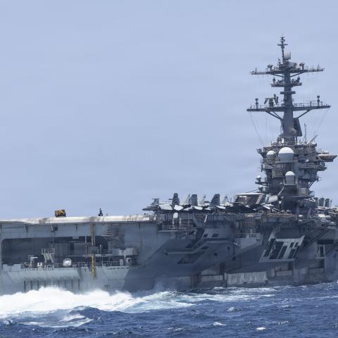 The USS Abraham Lincoln sails in the Arabian Sea on May 29, 2026. (US Navy)