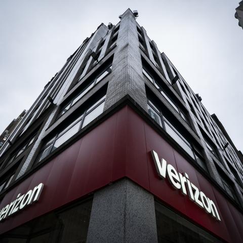 A Verizon store stands on January 14, 2025, in New York City. (Getty Images)