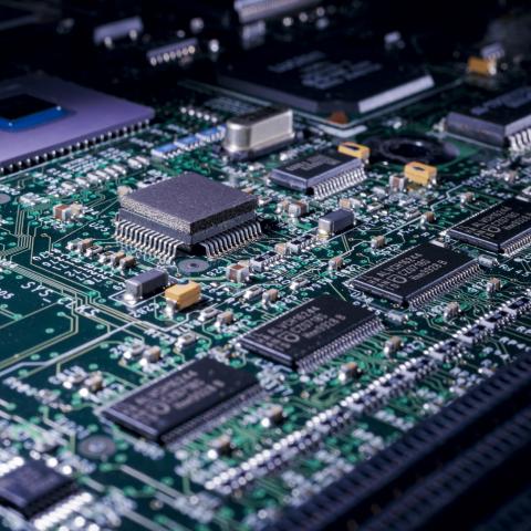 Circuit boards and conductors on the mainboard of a computer on May 12, 2026, in Berlin, Germany. (Getty Images)
