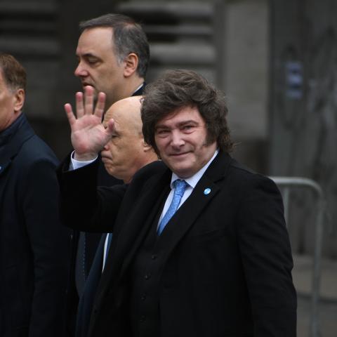 Argentine President Javier Milei attends the Te Deum at the Metropolitan Cathedral in Buenos Aires, Argentina, on May 25, 2026. (Getty Images)