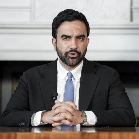New York City Mayor Zohran Mamdani delivers a speech at City Hall on July 3, 2026, in New York City. (Getty Images)