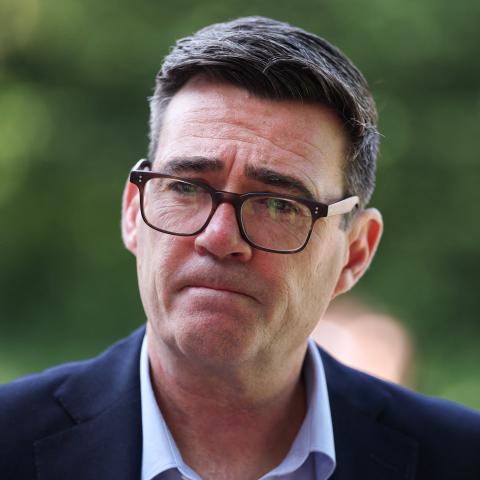 Britain’s Prime Minister Andy Burnham looks on on July 22, 2026, in Bath, England. (Getty Images)